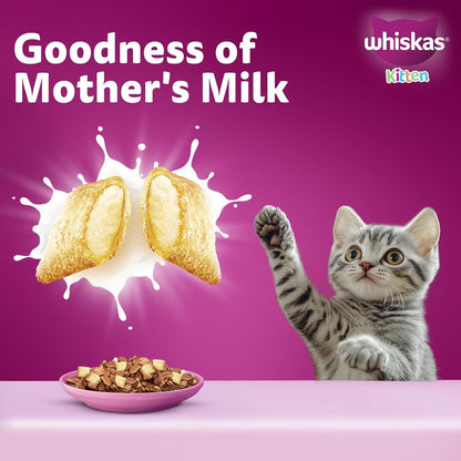 Whiskas Junior Mother Cat & Kitten (2-12 Months) Dry Cat Food, Mackerel Fish Flavour, 450 g, Contains 41 Essential Nutrients, Complete & Balanced Nutrition for Mother Cats & Kittens