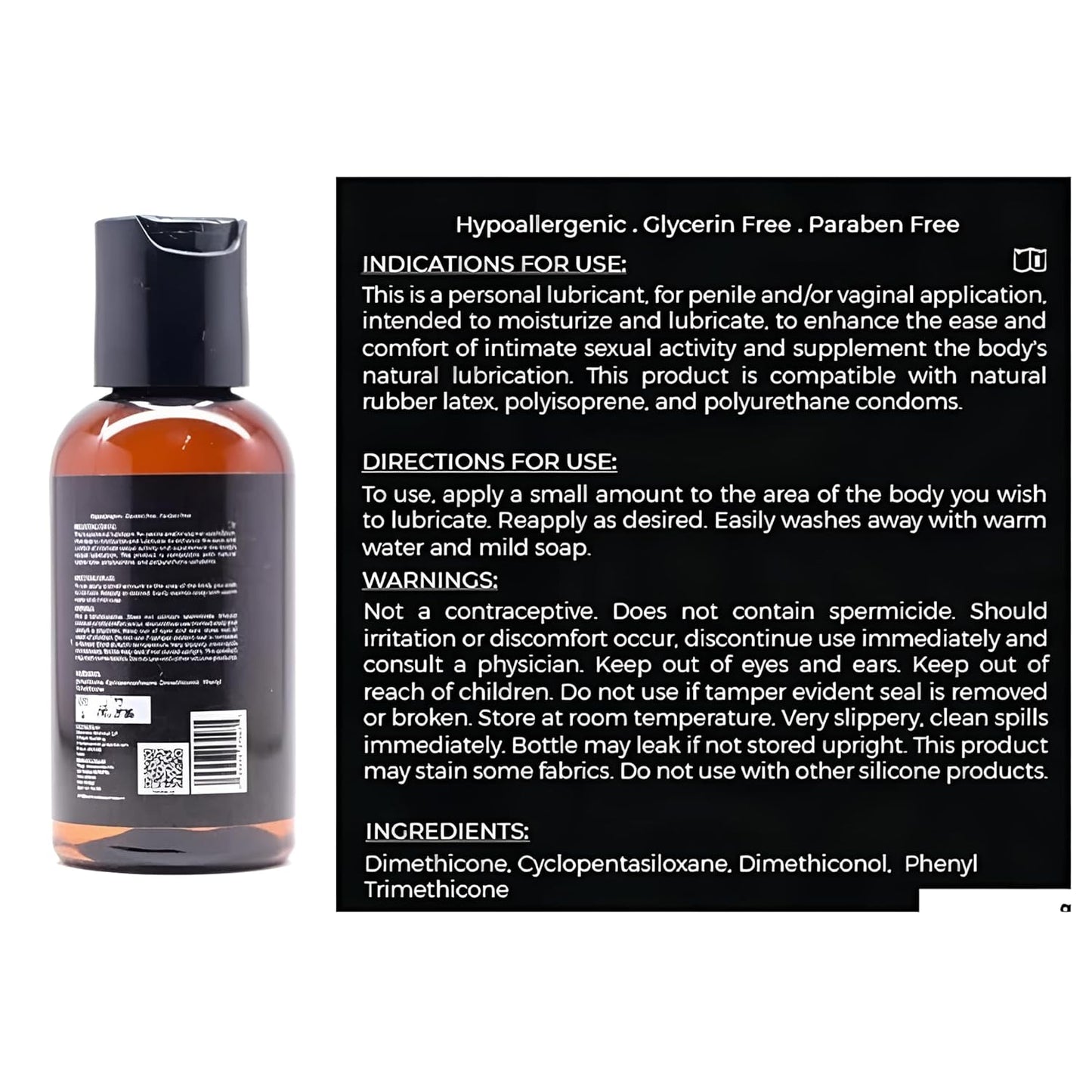 Aphrodite Wellness 24K Silicone-Based Personal Lubricant | Flavourless, Odourless, Hypoallergenic, Non-Sticky, Ultra Smooth, Waterproof Lube – Made for Sensitive Skin – 55ml
