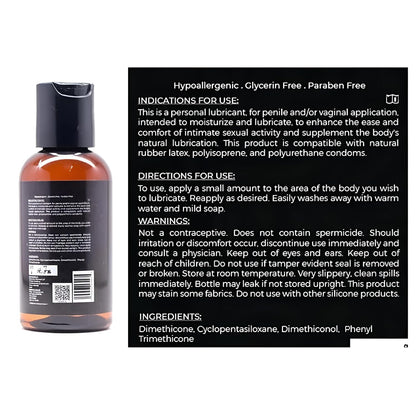 Aphrodite Wellness 24K Silicone-Based Personal Lubricant | Flavourless, Odourless, Hypoallergenic, Non-Sticky, Ultra Smooth, Waterproof Lube – Made for Sensitive Skin – 55ml