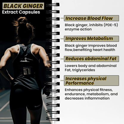 Black Ginger Capsules 500mg (60 Capsules) Which Improves Digestion & Boosts Immunity