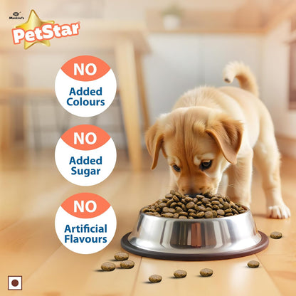 Mankind Petstar Puppy Dry Dog Food (High Protein) Salmon & Rice Flavor, 1kg Pack | Improves Muscle & Strength, Supports Immunity, Protects Liver & Kidney