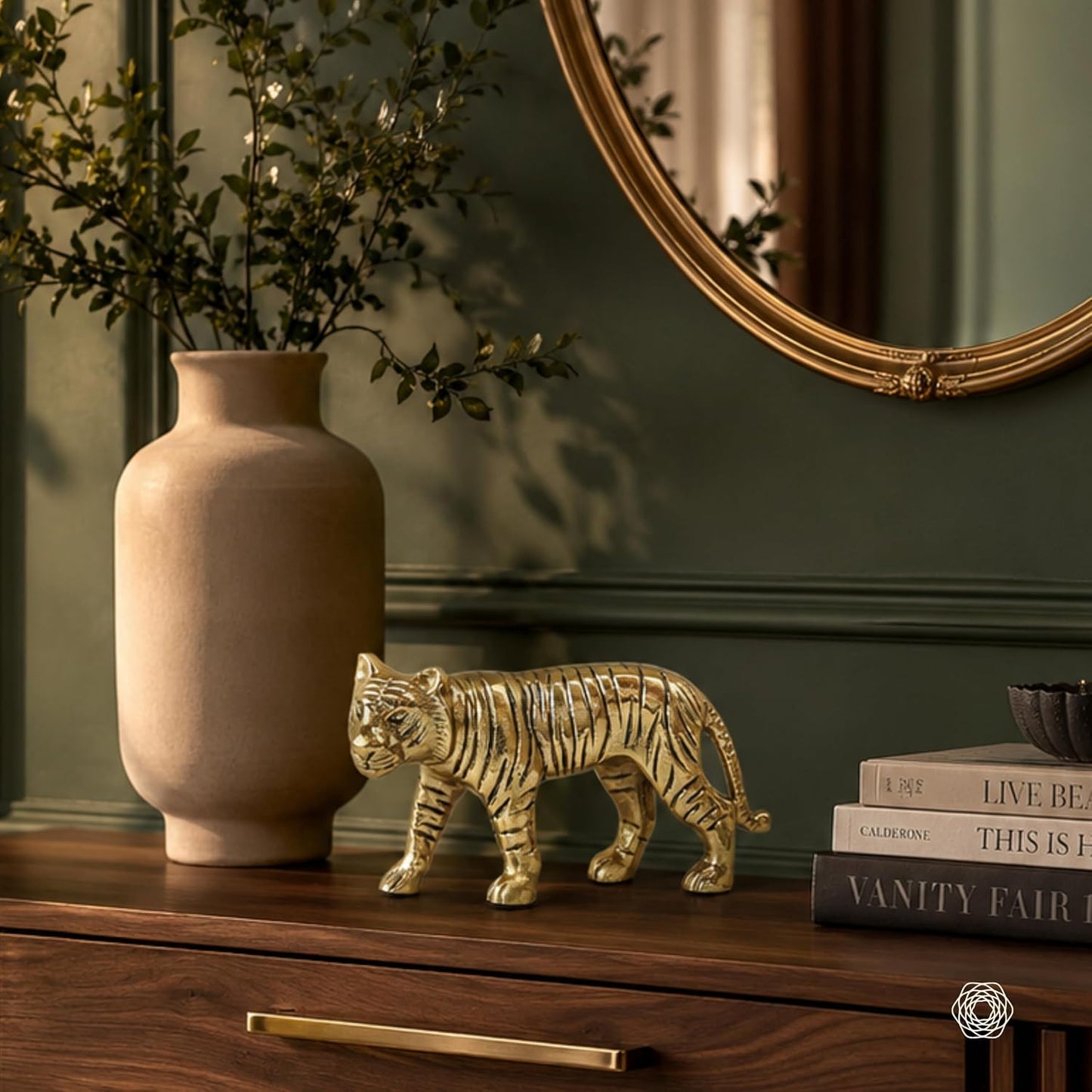 BEHOMA Metal Tiger Decorative Figurine Showpiece
