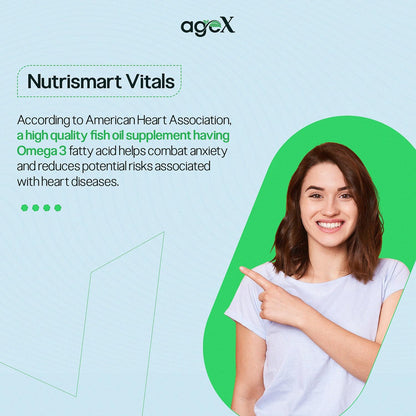 Omega 3 Fish Oil Capsules 1000mg | 180mg EPA + 120mg DHA | High Absorption Triglyceride Form | No Fishy Burps | Mercury-Free Salmon Oil | 60 Softgels (Pack of 1)
