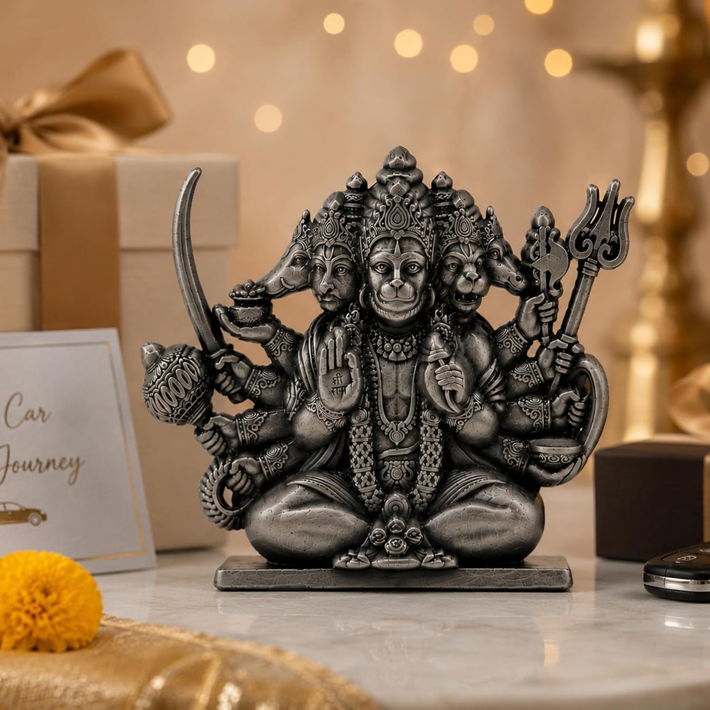 UNOVATE Panchmukhi Hanuman Idol for Car Dashboard, Door Entrance, Home