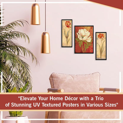 Wall Painting Frames For decor, Pictures Frame For Living Room, Home Decoration, Bedroom, Set of 3, 1pc- 23 x 30 cm, 2pc- 12.5 x 30 cm (Design 6)
