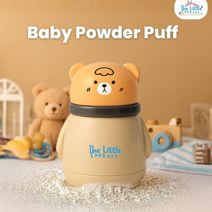 THE LITTLE LOOKERS Portable Baby Skin Care Baby Powder Puff With Box Holder Container For New Born & Kids For Baby Face & Body (Skin)