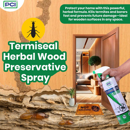 PCI Termiseal Herbal Wood Preservative Spray | Eco-Friendly Termite Killer Spray| Wood Preservative and Termite, Borer, Insect Repellant For Home, Kitchen and Offices 500 ml