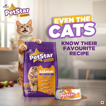 Mankind PetStar Kitten Cat Food Salmon Flavour (1 Kg) | Complete & Balanced Nutrition for Healthy Growth, Urinary, Immune & Digestive Support