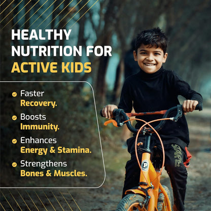 Plantigo Kids Protein 14g, 11 Vitamins, 8 Minerals, Vegan Nutrition Supplement | Muscle, Bone Growth & Brain Health | Plant Based Protein Powder for Kids 10+ years | (Swiss Chocolate Flavor - 500g)