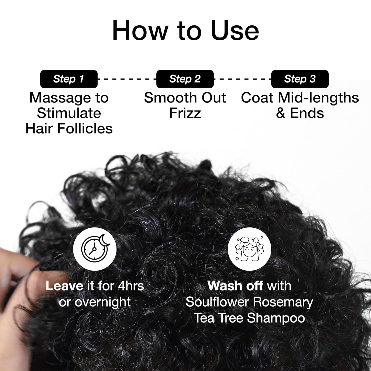 Soulflower Rosemary Hair Growth Oil, Hair Fall Control, Healthy Scalp, Strong Hair, Rosemary, Lavender, Castor|100% Pure, Natural, Organic, Clinically Proven for Hair Growth, 225ml