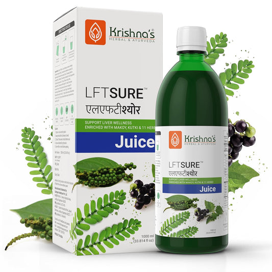 Krishna's LFT Sure Juice – Enriched With 13 herbs - Natural Liver Cleanse & Detox Drink | Supports Liver Health & Digestion - 1000 ml