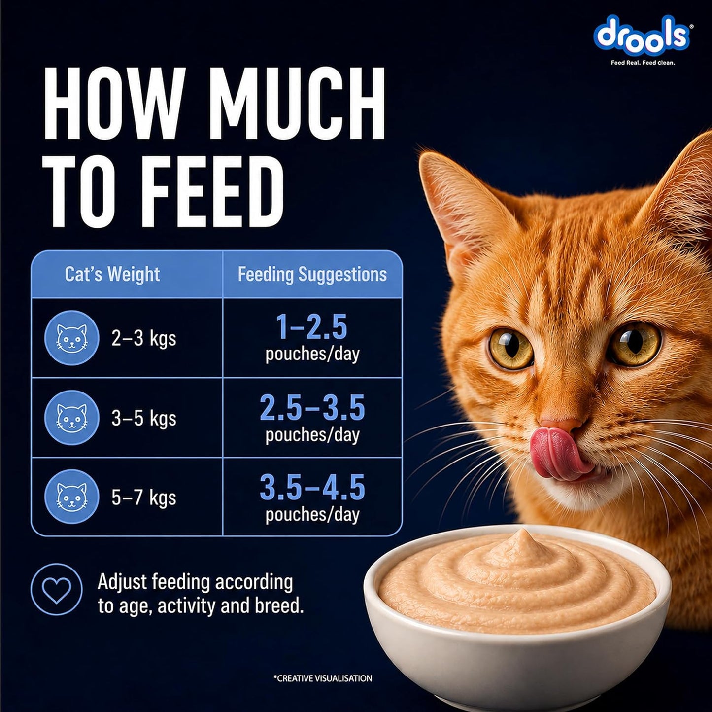 Drools Adult Cat Wet Mousse 80g Pack of 5, 400g | Ocean Fish Flavour | Rich in Protein, Hydrating & Easy to Digest | No Artificial Flavours | with Essential Vitamins & Antioxidants