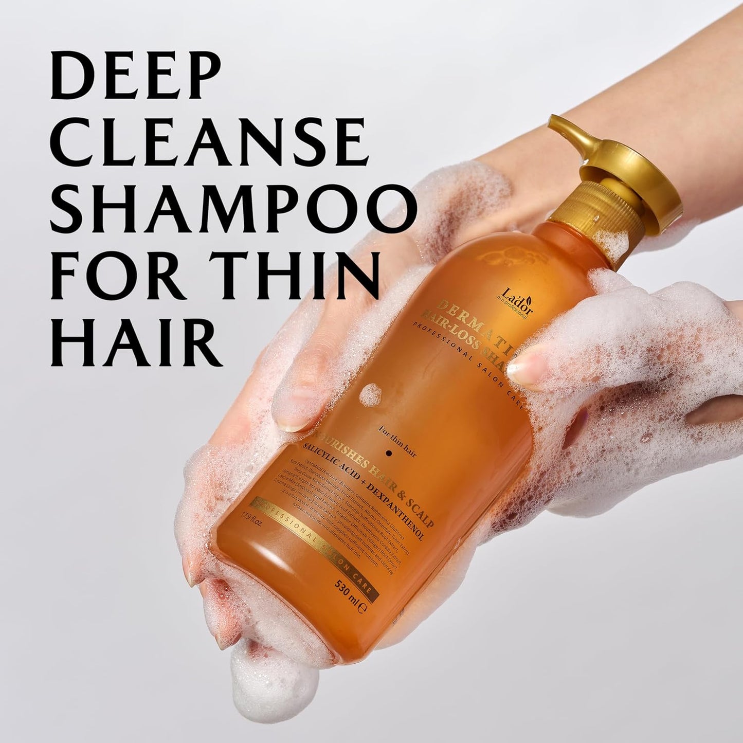 LADOR Dermatical Hair-Loss Shampoo (For Thin Hair) (530ml) Anti Hair Loss & Hair Growth Shampoo, Deep Cleanse, Nourish, Soothe Damaged Scalp for Thinning & Damaged Hair