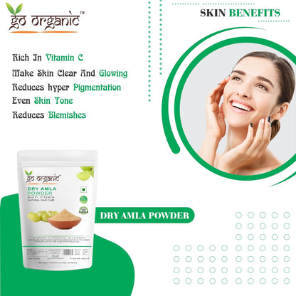Go Organic Dry amla powder To Grow Long, Strong Hair (250 Grm)