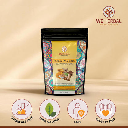 Face Mask | Instant At-Home Facial with Manjistha, Licorice & Amba Haldi | Detoxifies, Soothes & Brightens | 100% Natural | No Fragrance or Colour | 50g