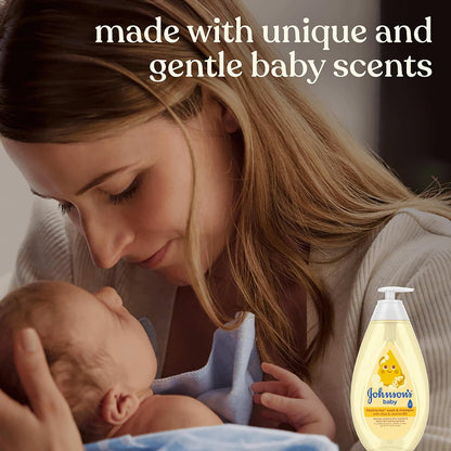Johnson's Head-to-Toe Gentle Tear-Free Baby & Newborn Wash & Shampoo, Sulfate-, Paraben- Phthalate- & Dye-Free, Hypoallergenic Wash for Sensitive Skin & Hair, 27.1 fl. Oz