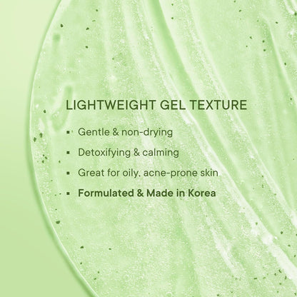 QUENCH BOTANICS Skin Detox Gel Face Wash with Matcha Green Tea Anti-Oxidants | Korean Face Wash for Oily & Acne-Prone Skin | Made in Korea (100ml)