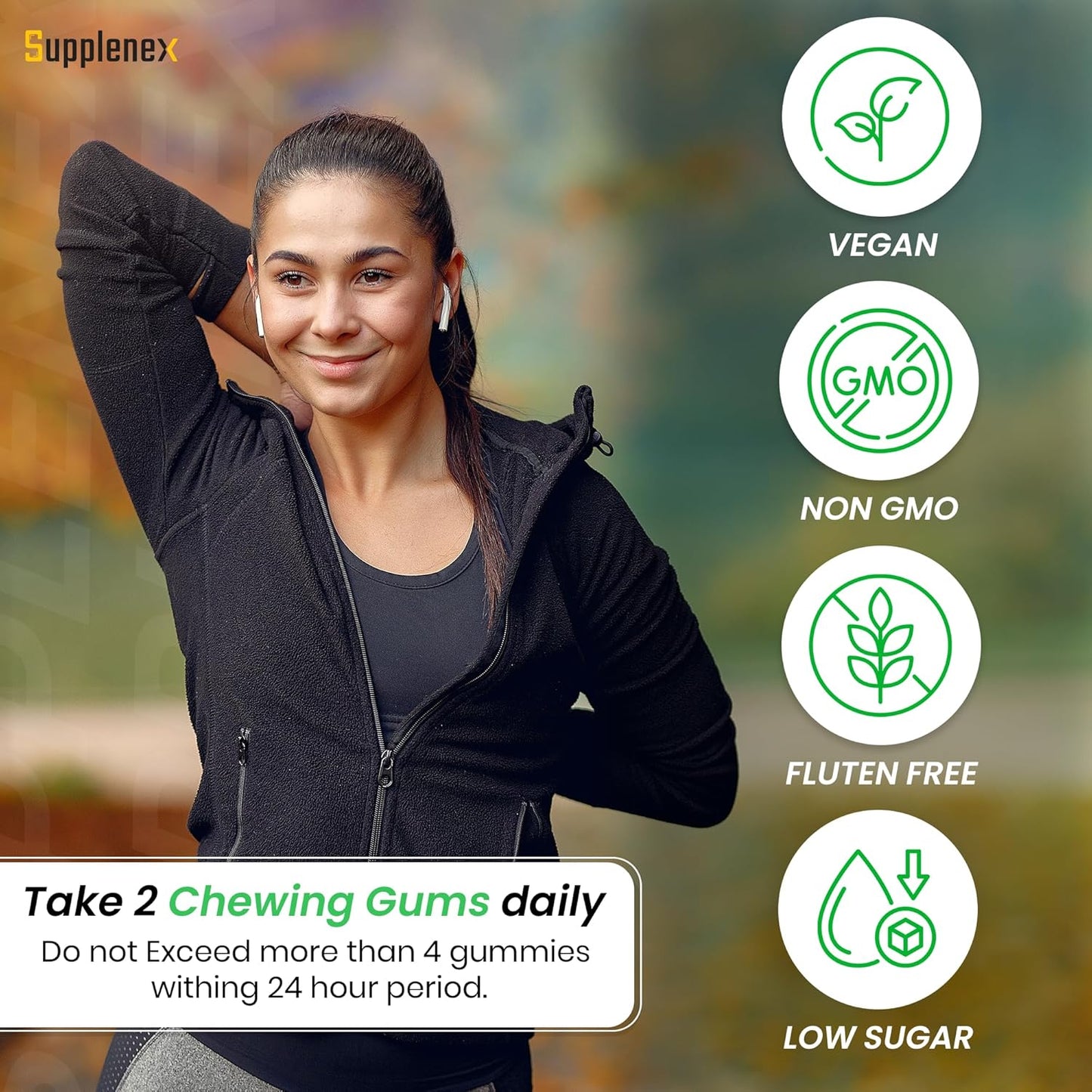 NeuroGum & BrainFocus | Caffeine Energy Chewing Gum Sugar Free | 30 Gums with Caffeine & L-theanine for Energy, Memory + Focus Boost, Refreshing Mint Unisex