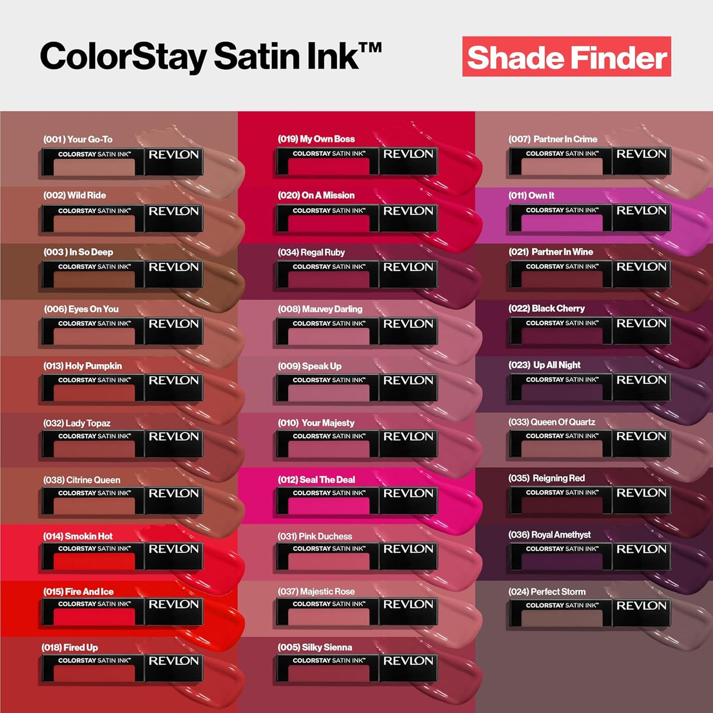 REVLON ColorStay Satin Ink Crown Jewels Liquid Lipstick, Longlasting & Waterproof Lipcolor, Moisturizing Creamy Formula Infused with Black Currant Seed Oil, 036 Royal Amethyst, 0.17 fl oz.