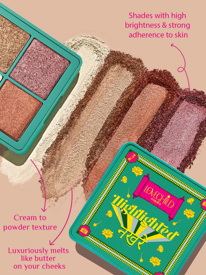 LoveChild Masaba Face Highlighter Palette (Sitara), 11.2gm