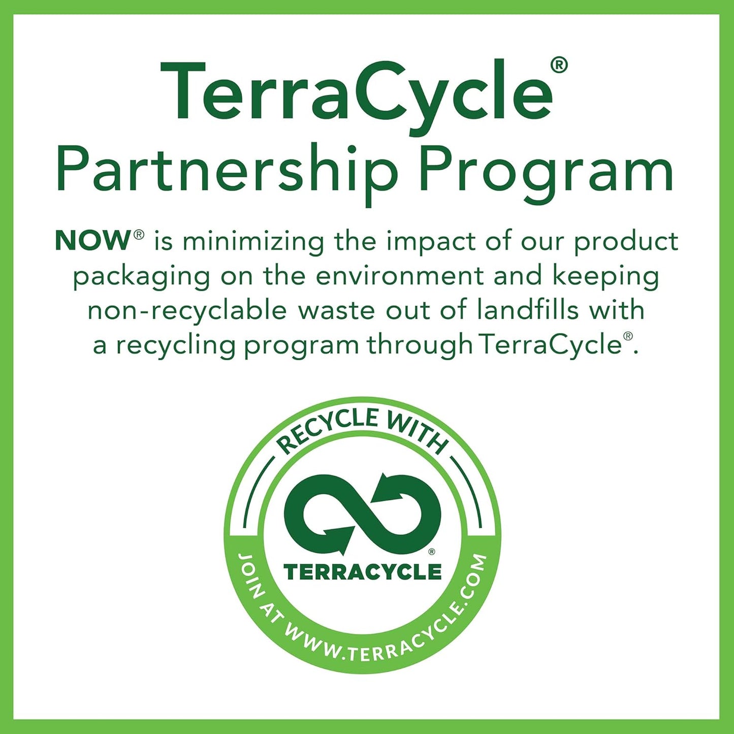 TerraCycle Partnership Program advertisement with recycling logo and text.