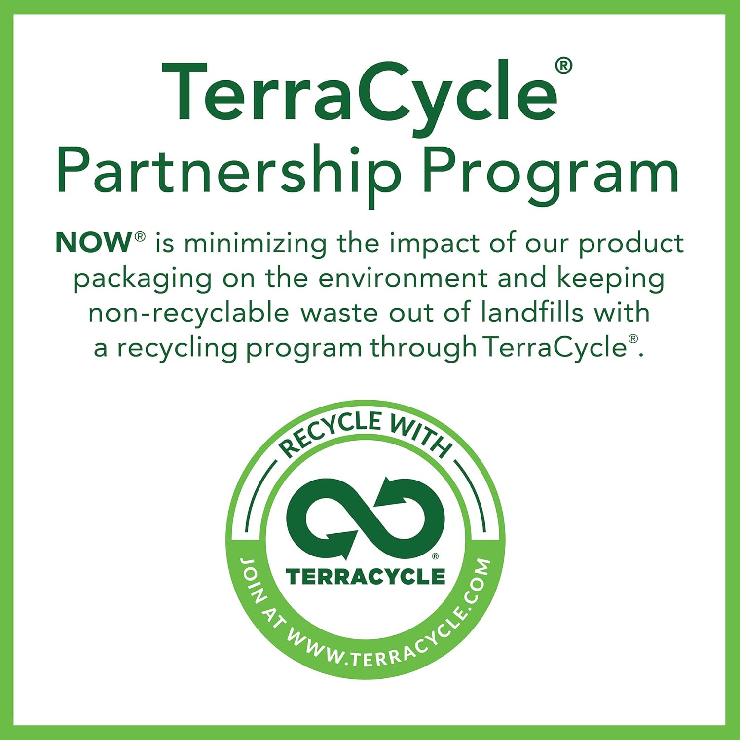 TerraCycle Partnership Program advertisement with recycling logo and text.