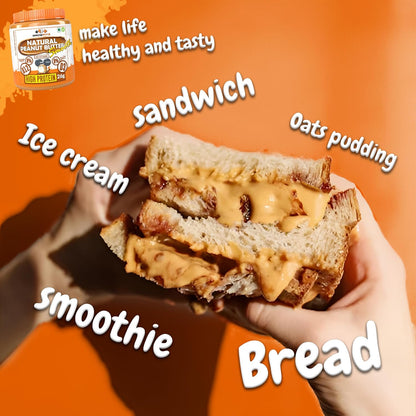 Growfitz Natural Peanut Butter Smooth 800g | 26g High Protein | Unsweetened, 100% Roasted Peanuts | Nut Butter Spread for Workout | No Sugar, No Palm Oil, Gluten & Cholesterol Free (Pack of 1)