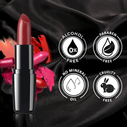 FACES CANADA Weightless Creme Finish Lipstick - Imperial Plum (Plum), 4g | Creamy Finish | Smooth Texture | Long Lasting Rich Color | Hydrated Lips | Vitamin E, Jojoba Oil, Shea Butter, Almond Oil