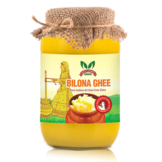 Gavyamart Ghee in Pantry, Bilona ghee 100% Fresh Pure Desi Kankrej Organic Non-GMO Cow Ghee-Made Using Traditional Bilona Method - Glass jar pack 500ml