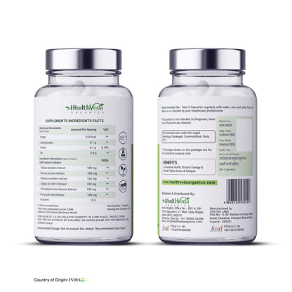 Zephivo HEALTH VEDA ORGANICS PRIVATE LIMITED Timer For Men | Enhances Immunity, Improves Energy Levels & Boosts Strength | 60 Veg Capsules