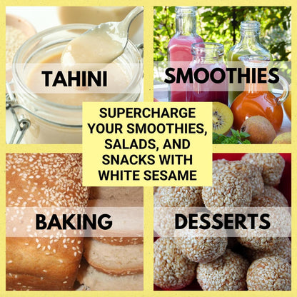 Bliss of Earth Organic Sesame Seeds 600 gm White For Eating, Raw Til Seeds