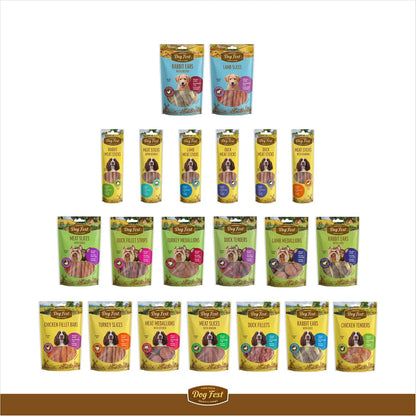 BarkButler x Dogfest Rabbit Ears & Chicken Treats for Dogs | Meat-First | Human Grade | Natural Ingredients | 0% Artificial Colours & Preservatives | Dog Treats for Puppy | 90g