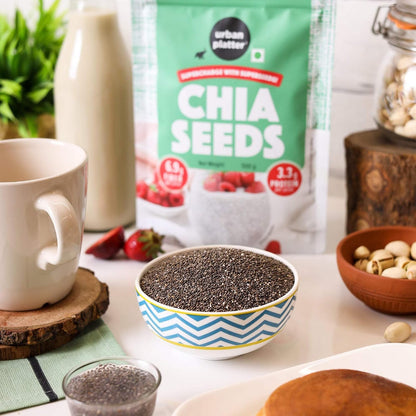 Urban Platter Black Chia Seeds, 500g (Rich in Omega-3, Fibre & Protein | Superfood)