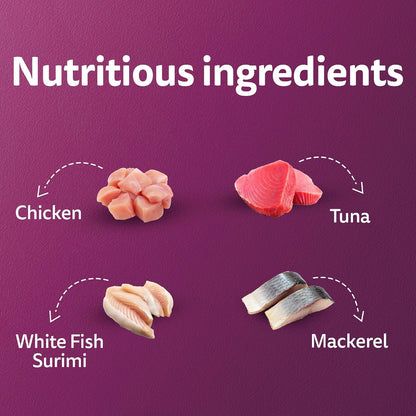 Whiskas Adult (1+ year) Wet Cat Food, Ocean Fish Flavor, 80 g Hydrating Food Made With Real Fish, 100% Complete & Balanced Nutrition for Adult Cats
