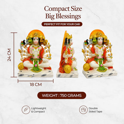 UNOVATE Panchmukhi Hanuman Idol for Door Entrance | Home Temple | Big