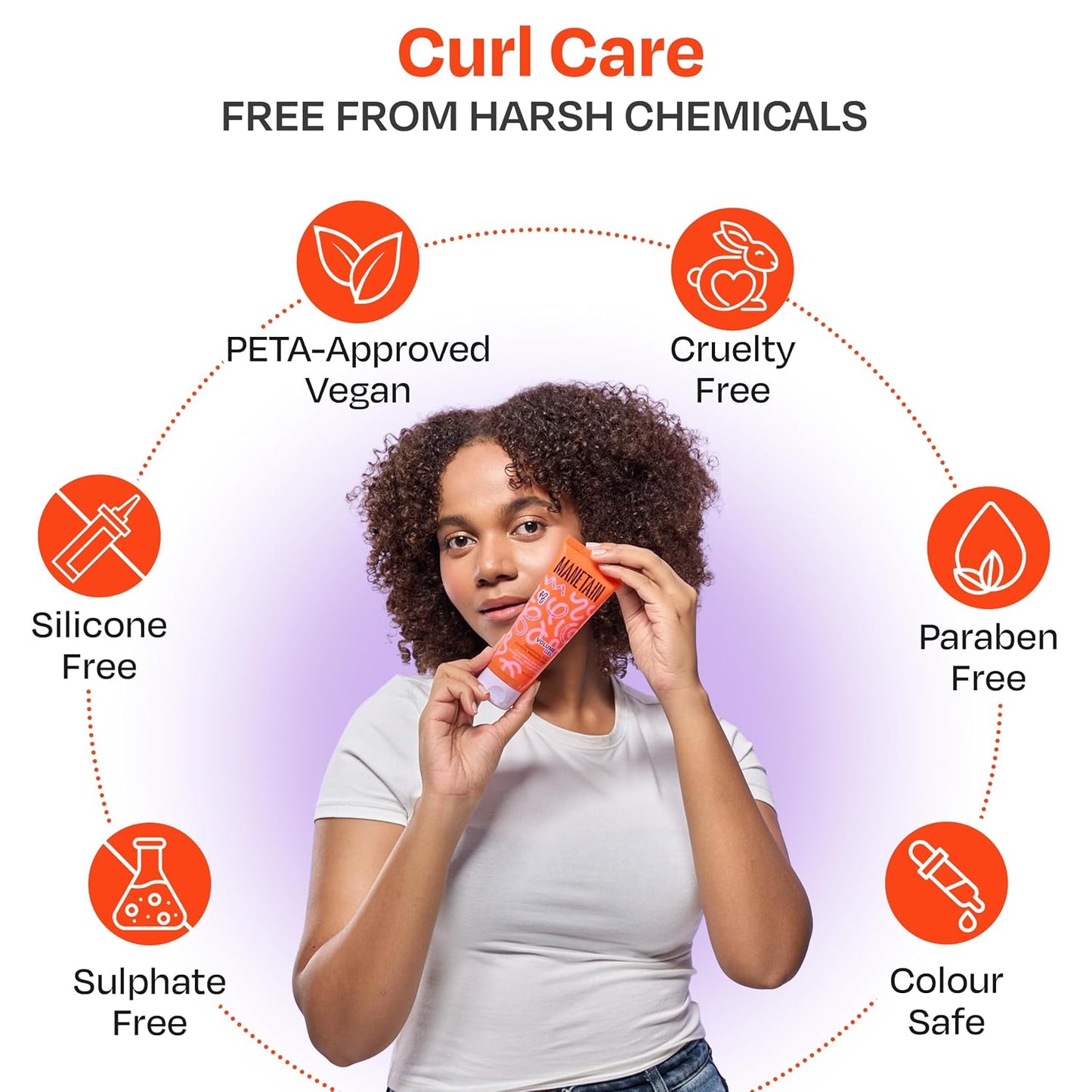 MANETAIN Volume Curl Gel 200ml for Curly & Wavy Hair | Flaxseed Curl Defining Gel with Medium Hold | Anti-Frizz & Moisturizing Styling Gel | Lightweight, CG-Friendly Hair Gel for Defined Curls