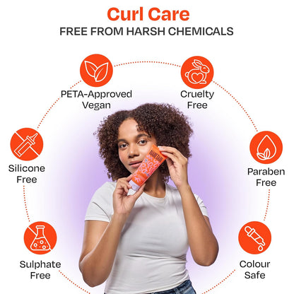 MANETAIN Volume Curl Gel 200ml for Curly & Wavy Hair | Flaxseed Curl Defining Gel with Medium Hold | Anti-Frizz & Moisturizing Styling Gel | Lightweight, CG-Friendly Hair Gel for Defined Curls