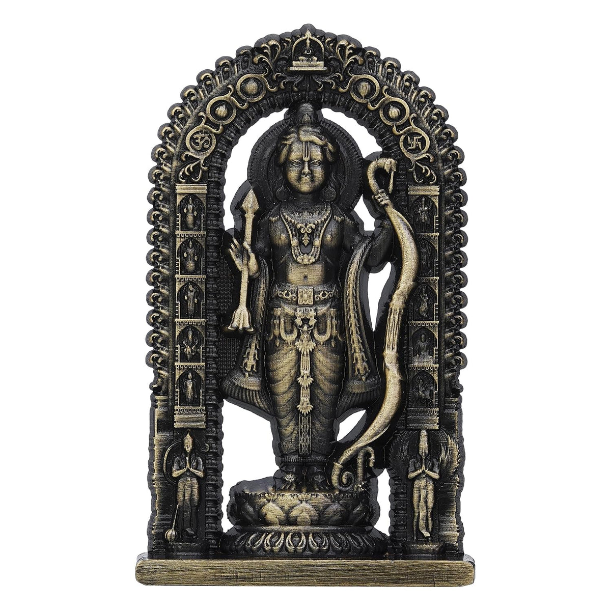 Premium Ram Lalla Statue for Car Dashbord and Home Decor | Ram Lalla Idol Ayodhya Shree Ram Murti Showpiece (2.75" Inches-Resin) (Green)
