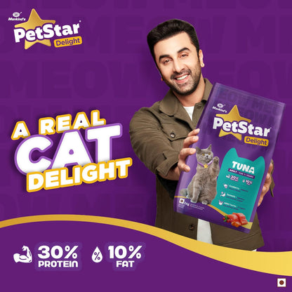 Mankind PetStar Adult Cat Food – Tuna Flavour (1 Kg) | Complete & Balanced Nutrition with Taurine for Urinary, Digestive & Heart Health