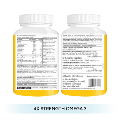 Tata 1mg Salmon 4x 60 + Tata 1mg Vitamin D3 K2 60