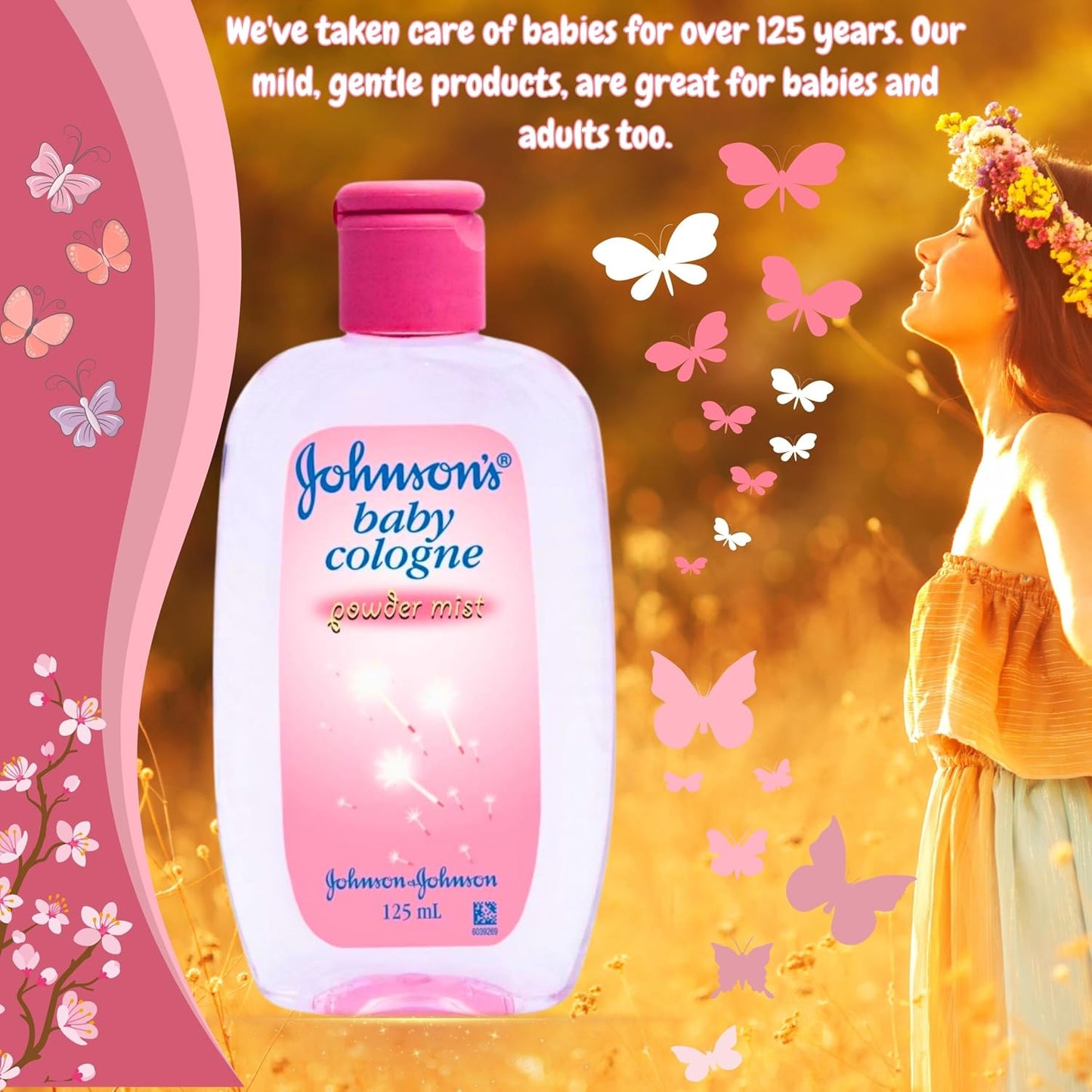 Johnsons Baby Cologne Powder Mist 125mL
