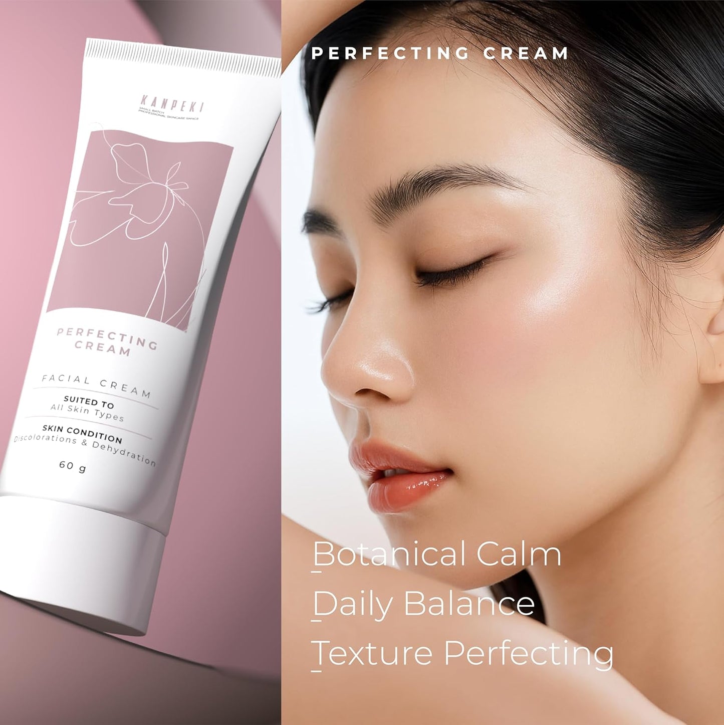 Kanpeki Perfecting Cream Face Moisturizer For Daily Use|Provide Hydration&Counteracts Signs Of Aging|Enriched With Sandalwood,Aloe Vera,Vitamin E&A|Suitable For Normal,Combination&Oliy Skin
