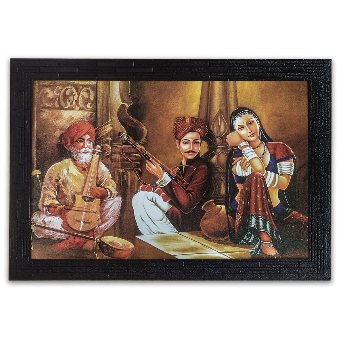 Modern Rajasthani Art Framed Painting | Ready to Hang (multicolor, 14 Inch x 20 Inch)