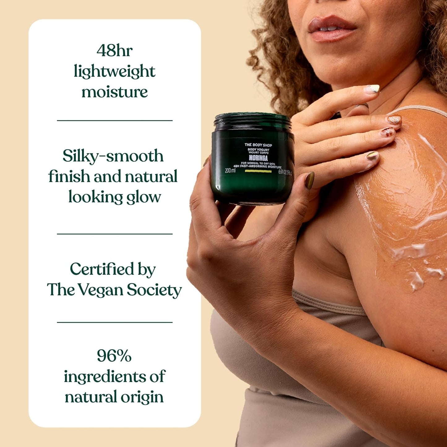 The Body Shop Moringa Vegan Body Yogurt For Normal to Dry Skin 200ml