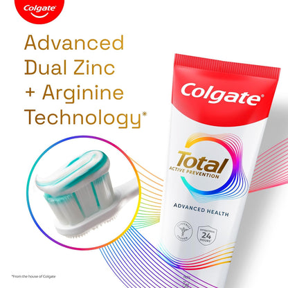 Colgate Total 150 Grams Advanced Health Antibacterial Toothpaste With 12-Hour Anti-Germ Protection & Enamel Protection for Whole Mouth Health, World'S No.1* Germ-Fighting