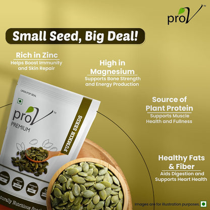 ProV Premium Pumpkin Seeds | 250g | High Protein & Fiber | No Cholesterol, No Added Sugar | Kaddu Beej Snack
