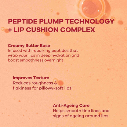 Earth Rhythm Peptide Lip Masque – 2X Smoother, 12+ hours Hydrated Lips, No Parabens, No Silicones, Vegan