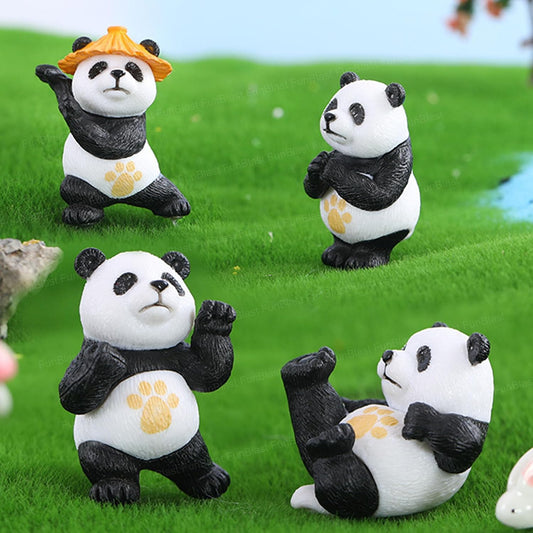Panda Miniature Figurines - Decorative Showpiece, Gift for Him/Her, Diwali Deepwali New Year Home Decor, Bedroom, Living Room, Office, Table, Car Dashboard (Style-C)