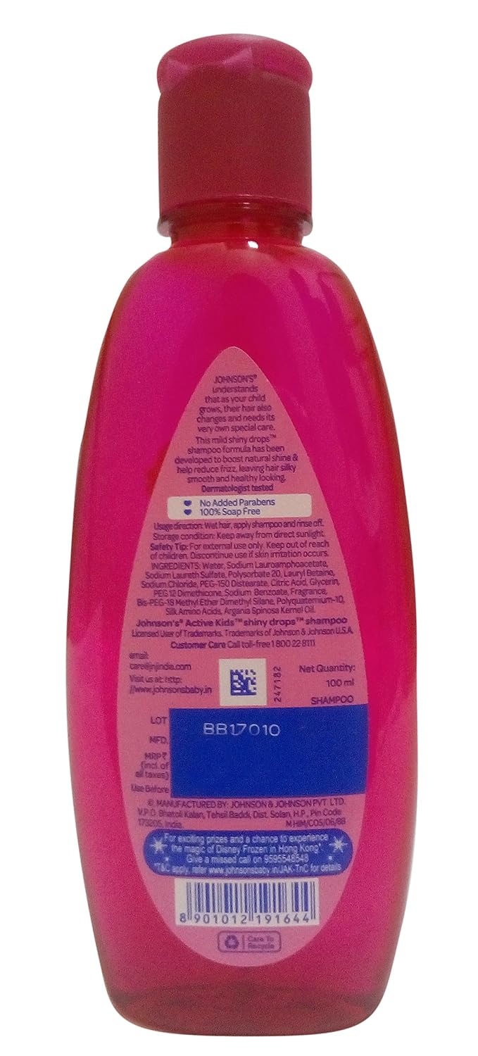 Johnson's Active Kids Shiny Drops Shampoo, 100ml Bottle