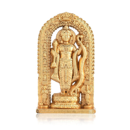 Metal Ram Lalla Idol Ayodhya Golden Metal Shree Ram Lalla Murti Ayodhya Ram Idol for Home Decor, Pooja, Temple Mandir Housewarming Gifts Unique Set of 1 (Height - 2.7 Inch)